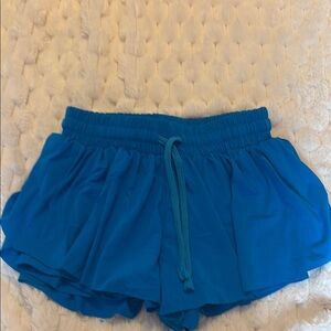 women’s luogongzi blue flowy 2-in-1 shorts